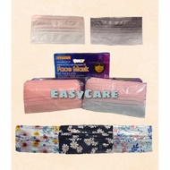 mask essential mask mask 3ply Safety &amp; Easycare Floral 3tone Headloop Face Mask Rosegold Violet 3tone BlackDaisy SmallFl