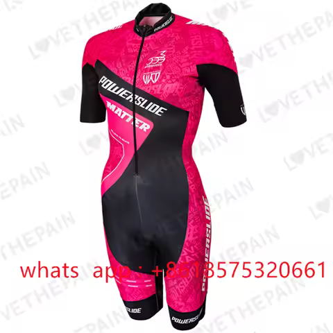 Powerslide Skate Suit Men Pro Triathlon Licra Speed Inline Roller Skate Skinsuit Comfortable Summer 