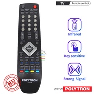 REMOTE TV POLYTRON LCD LED POLYTRON 81F579 HITAM ANALOG NON DIGITAL