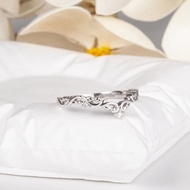 14K莫桑鑽葉子V型戒指復古14K戒指