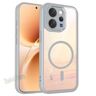 Caing for Vivo V70 5G V2538 Matte Transparent Magnetic Shockproof Phone Case