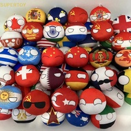 SUPERTOY Country Ball Plush Toys Keychain Country Balls Pendant Soft Stuffed Doll Keyring Bag Ch For