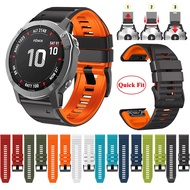 26mm 22mm Quick Fit Strap Sports Waterproof Soft Silicone Band For Garmin Fenix 7 7X 6 6X Pro 5 5X Plus 3 HR 2 Forerunner 965 955 945 935