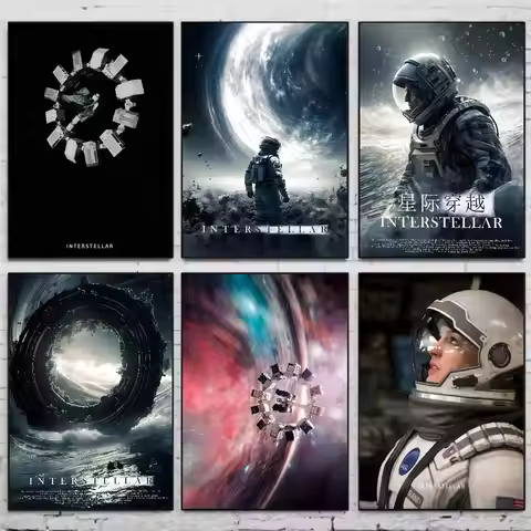 I-Interstellar Classic movies Poster HD art sticky wall waterproof home living room bedroom bar aest