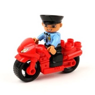 GOROCK Diy Patrol Police Motorcycle Building Block Kids Toys Compatible with Duplo