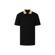 VERSACE Polo Shirts Mens Black Polo Collar Moderate Straight Fit 1012260-1A10242-2B130