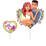 Topper Cake Happy Wedding Toper Kue Anniversary Styrofoam