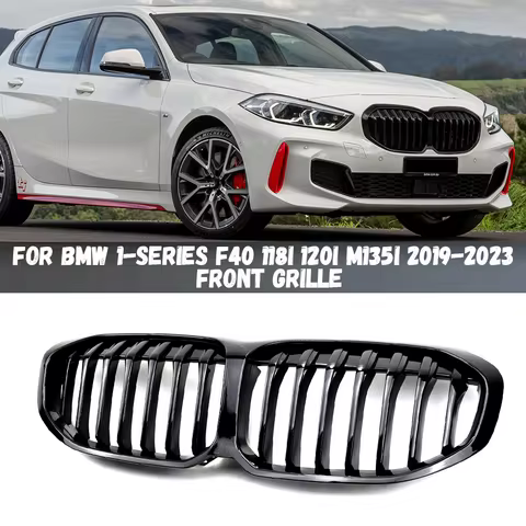 Front Kidney Single Slat Grille Grill Center Grid Mesh Tuning For BMW F40 1 Series 118i 120i M135i 2