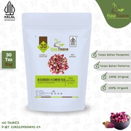 MAWAR MERAH RAW TISASE Rose Buds Flower Tea: Red Rose Buds Tea Bags, 30 Tea Bags