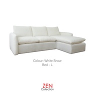 ZEN Collection ส่งฟรี กทม.ปริมณฑล !! โซฟา Sofa L-Shape ขนาด 2.30 m. ELSA โซฟาผ้า Fluffy fabric