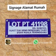 Signage Rumah/Nombor Rumah/Papan Alamat Rumah/