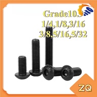 10.9 Grade Inch Screw US Round Head Hexagon Screw 1/4, 1/8, 3/16, 3/8, 5/16, 5/32 【ZQ-MB】