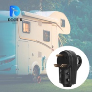 DOOUR Electrical Adapter, 30A 125V Ergonomic Grip Handle RV Plug, Durable Male Plug RV