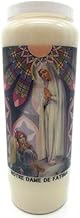 Novena Prayer Candle in Glass 18 x 7 cm 100% Vegetable Burn Time 9 Days - 216 Hours (Our Lady of Fat