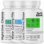 Youth & Tonic 15 Day Cleanse and Detox as Triple Action Diet Pills for Loss of Waste and Body Water 