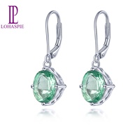 Bông Tai Thả Bông Tai Fluorite Thật Tự Nhiên Fluorite Nhiều Màu Bạc Thật 925 Phong Cách Thường Ngày 