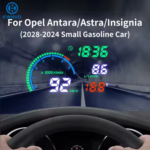 KWHUD Head Up Display OBD2 HUD Car Digital Speedometer RPM Volt Water Temperature Meter for Opel Ast