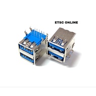 USD3.0 - AF/Double Layer 90° Plug-In Board PC USB Socket Connector