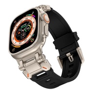 For apple watch Series 10 9 8 7 se 6 5 4 สาย For apple watch Ultra 2 49mm ซิลิโคน สายนาฬิกา 45mm 42m