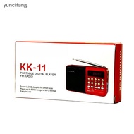 [zhg]  TF card Multifunctional MP3 Music Player K11 Mini Radio Single Band Plug-in FM Radio Gift For