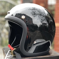 TT&CO Japanese Cafe Racer Vintage Motorcycle Helmet Casco Moto Retro Motorbike Fiberglass Helmet Lig