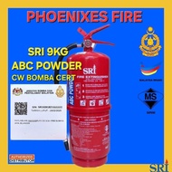 SRi 9kg ABC Powder Fire Extinguisher CW BOMBA CERTIFICATE MS1539