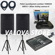 Paket 8 soundsystem outdoor YAMAHA DBR15 + Mixer Ashley samson 8