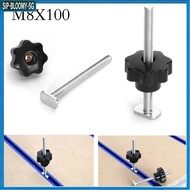 【1.15】 M8x100 T Track Bolts Knob Kit T Slot with Washers Woodworking Jigs Fixtures tool