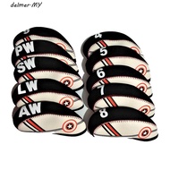 DELMER Golf Club Cover 4 5 6 7 8 9 SW PW LW AW Iron pole cover Golf Putter Golf Iron Covers Set Dura