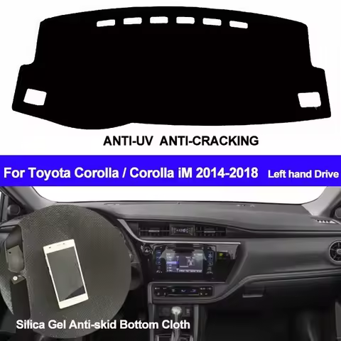 Car Dashboard Cover Silicone Non-Slip Dash Mat Carpet ANti-UV For Toyota Corolla / Corolla iM 2014 2