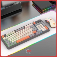 Gaming Keyboard RGB LED USB Wired 94 Keys Top Knob with Mouse - K820
