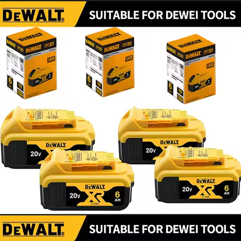 🍑🥝Dewalt 20V Battery 5AH 6AH 18V5.0AH Rechargeable Lithium Ion Battery, Dewalt DCB200 Power Tool Rep
