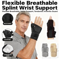 Support Splint Wrist Breather Brace Guard Tendonitis Flexible Thumb Arthritis