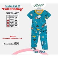KELFI FULL PRINTING CP SET UNISEX CHILDREN'S CLOTHING SET CP 4-8 YEARS "MIGOO EDITION TOS Pine"
