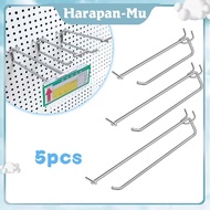 5Pcs 6mm Thick Shelf DisplayHOOK, 2.5cm Hole Interface Distance Iron Ram Hook/ Double/ RamHOOK