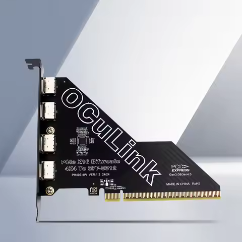PCIe X16 To SFF 8611&8612 Adapter Card PCIe 4.0X4/X1 to Oculink SFF8612 Expansion Card PCI Express P