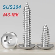 [XM-MB] 304 stainless steel Truss Head Phillips self-tapping screw, M3-M6, Mushroom head self-tappin