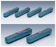 TOMIX 98495,96 JR 103系通勤電車(JR西日本仕様・黒サッシ・スカイブルー)基本,増結セット