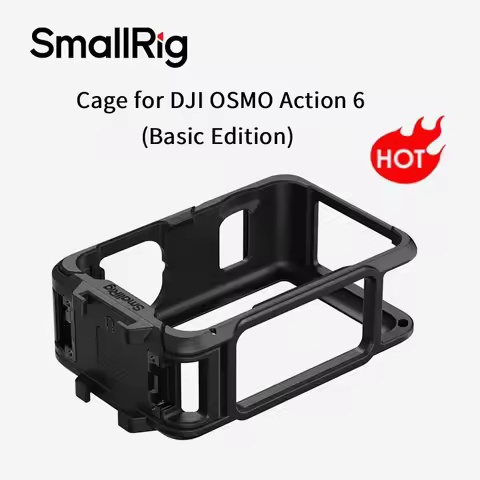 SmallRig Cage for DJI Osmo Action 6, Basic Edition with Cold Shoe & Quick Release Mounts for Horizon