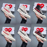 CDG Play X Convse Canvas Walk Shoes - Retro Style Sneakers