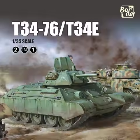 Border Model Assembled Combat Vehicle Model Kit BT-009 Soviet T34-76/T34E Medium Tank 1/35