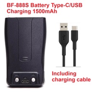 Singapore stock Original Baofeng USB-C port 1500mAh Walkie Talkie Li-ion Battery BL1 BF-888S BF-88E 