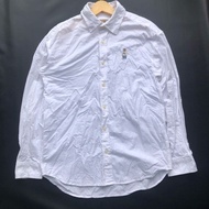 KATUN PUTIH KEMEJA Men's plain white cotton oxford oxford shirt
