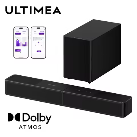 Soundbar with Subwoofer ULTIMEA Poseidon M70 3.1.2CH Dolby Atmos Soundbar with 5.25" Wireless Subwoo