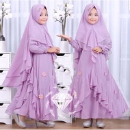 hk3 GAMIS KID SYARI KARLA/ BAHAN WOLFIS USIA 6-9TAHUN TERGANTUNG