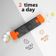 Portable Pill Box Sub-Packing Pill Box Seven Days Morning Evening 2 Times a Week Multi-Compartment S