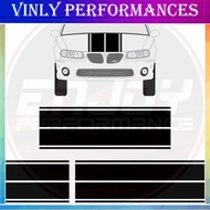 For 1Set Pontiac G6 G8 GTO Grand Prix  Am Dual Rally Racing Stripes Vinyl Decals Car styling