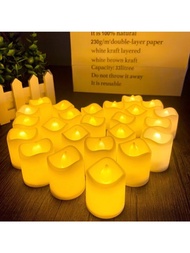 8入組8-Pack LED無火氛圍蠟燭，適用於婚禮、求婚、家居裝飾和晚餐桌