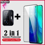 2 in 1 screen protecting tempered glass for xiaomi mi 11t pro mi11t pro