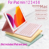 ✿case with Keyboard for ipad mini 1 2 3 4 5 6 Wireless Bluetooth Keyboard Slim Leather Cases Cover with Pencil Holder